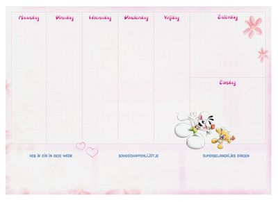 Diddl - Weekplanner notepad A4  *** PRE-ORDER  *** (Release 08/2026)