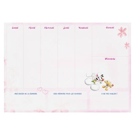 Diddl - Weekplanner notepad A4 - Franstalig!