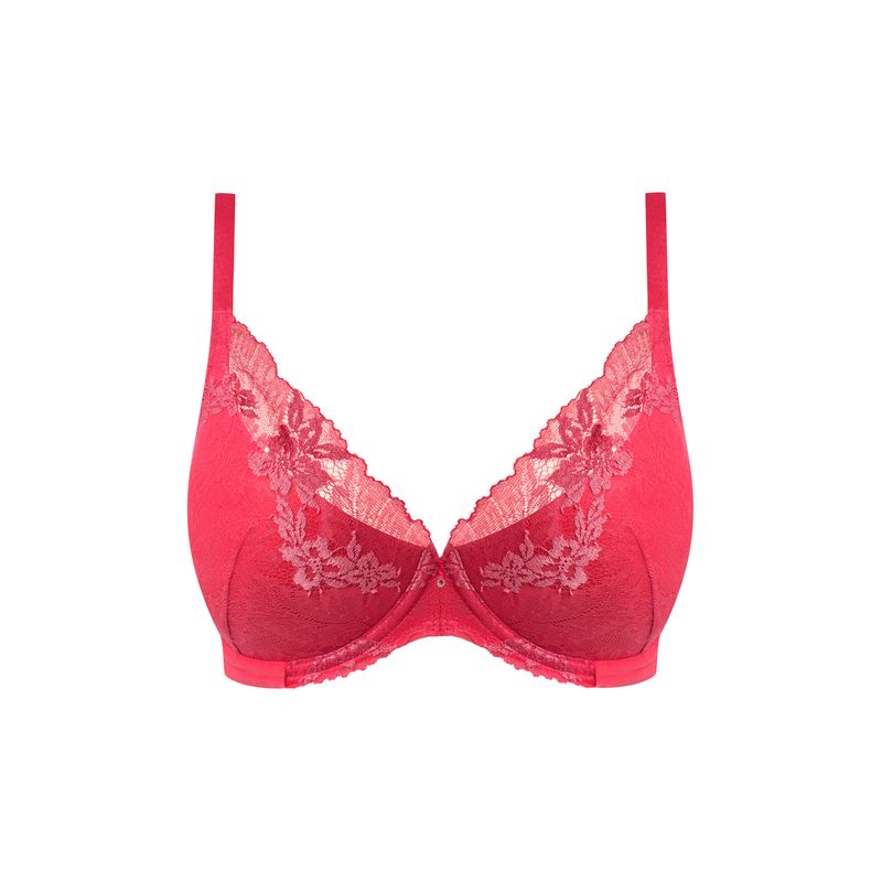 Wacoal - Plunge Push-Up BH Most Divine – Geranium – Kant &amp; Microvezel – Verleidelijke Pasvorm
