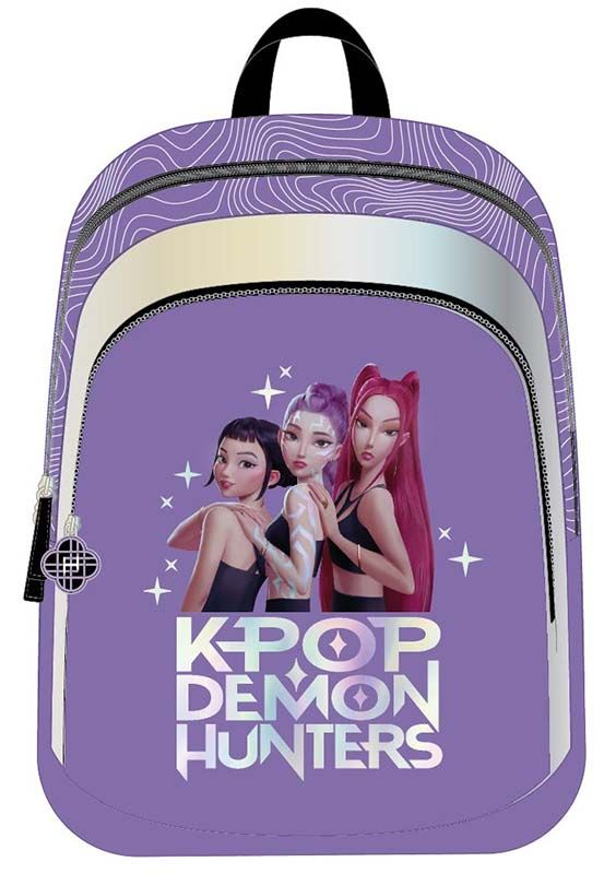 K-POP  Demon Hunters: Rugtas met 2 compartimenten - Paars, 38x28x16cm  (Release 08/2026)