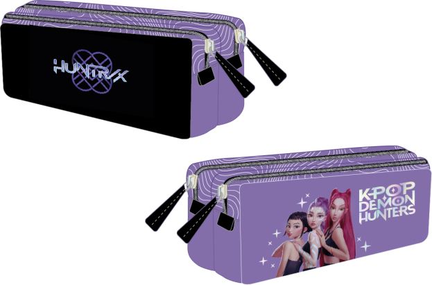 K-POP  Demon Hunters: Pennentas 2 compartimenten - Paars, 23x9x10cm  (Release 06/2026)