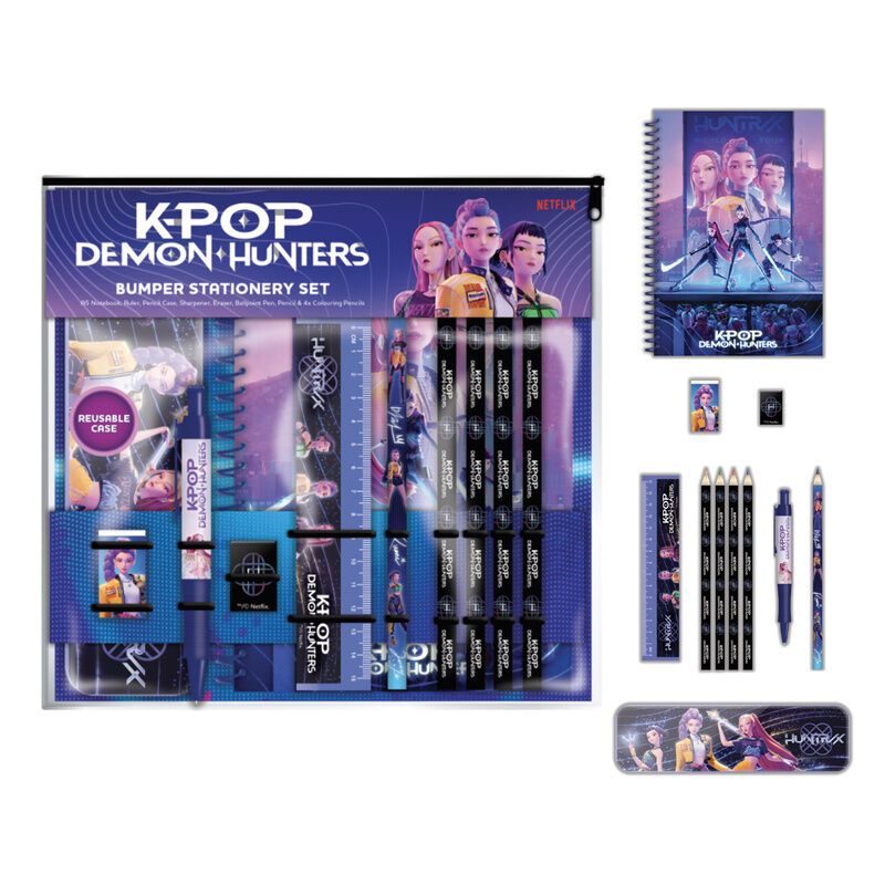 K-POP Demon Hunters stationery set + A5 notebook (Release 07/2026)