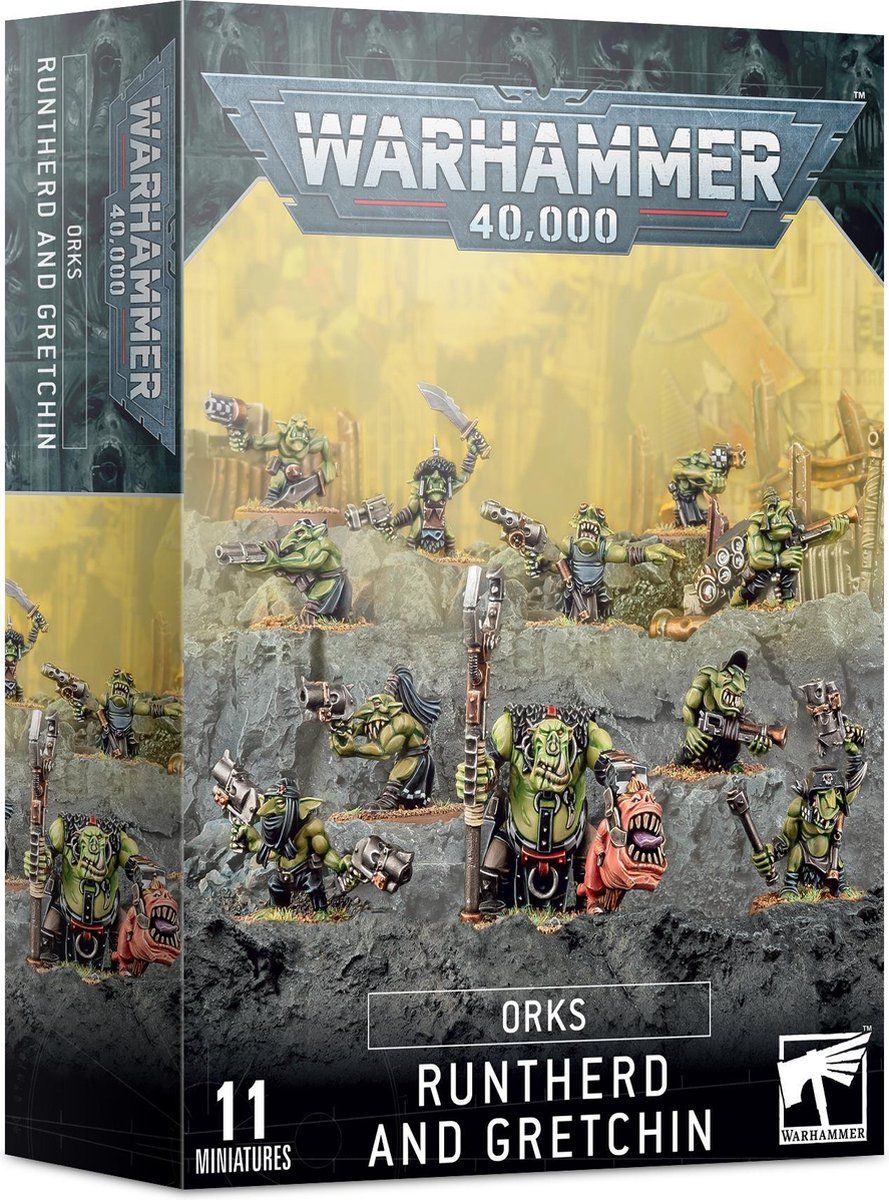 Warhammer -  Orks Runtherd and Gretchin