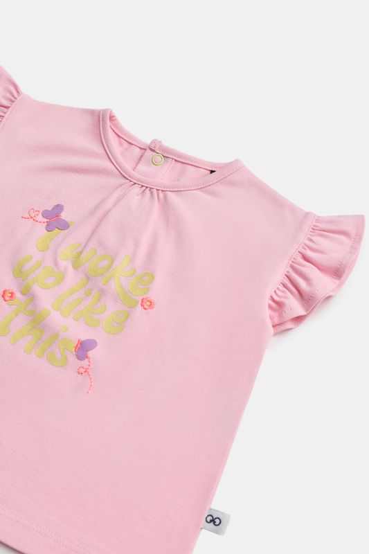 Woody - Baby Meisjes Pyjama - Lichtroze