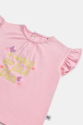 Woody - Baby Meisjes Pyjama - Lichtroze