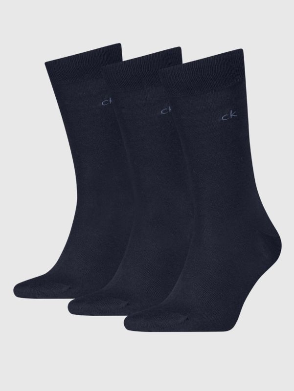 Calvin Klein - 3-Pack Klassieke Herenkousen -  Navy