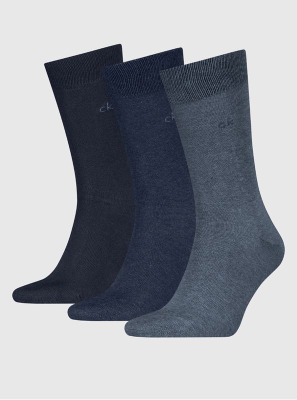 Calvin Klein - 3-Pack Klassieke Herenkousen -  Denim
