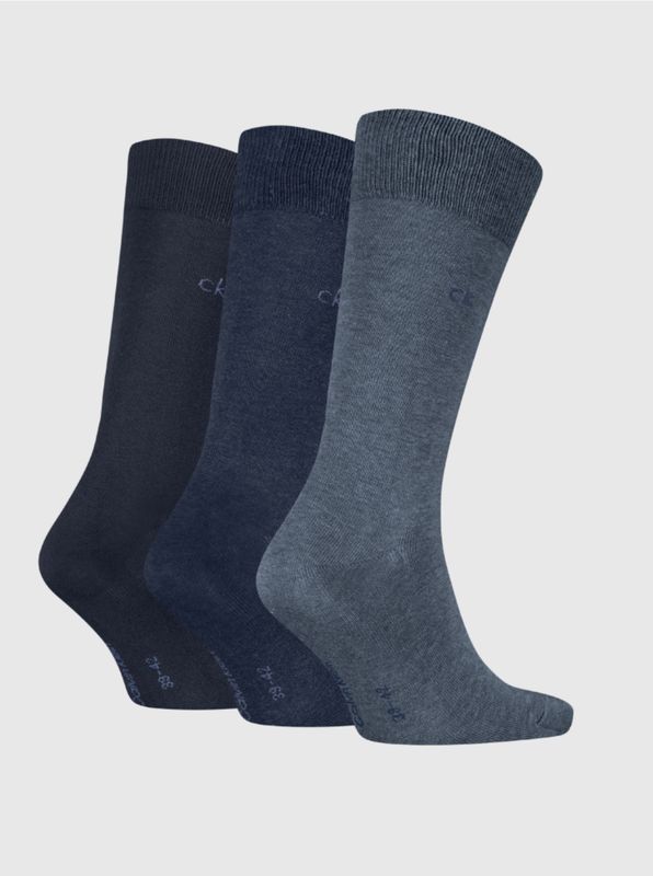 Calvin Klein - 3-Pack Klassieke Herenkousen -  Denim