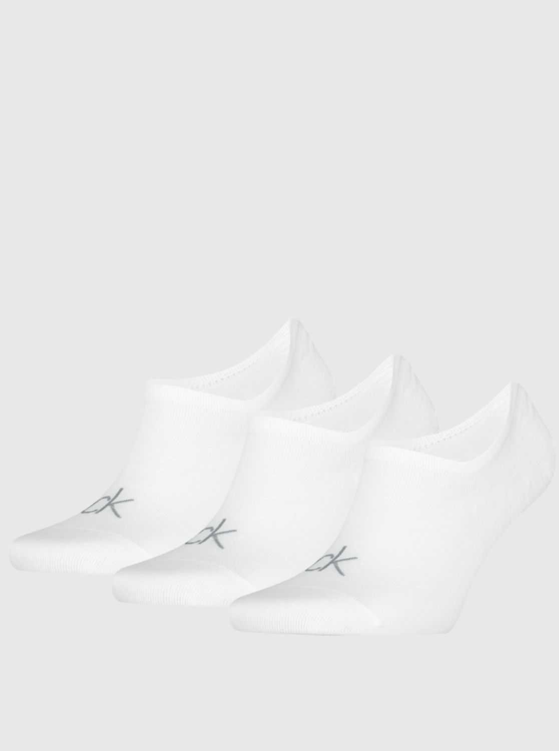 Calvin Klein - 3-Pack Footie High Cut - Wit
