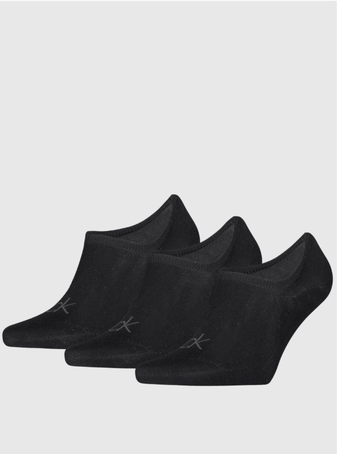 Calvin Klein - 3-Pack Footie High Cut - Zwart