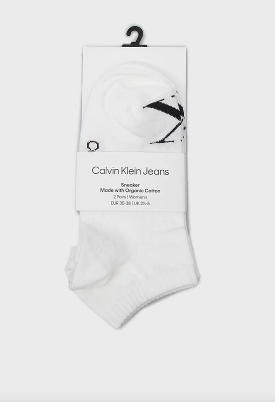 Calvin Klein - 2 Paar Sneaker Sokken Organic Cotton - Wit