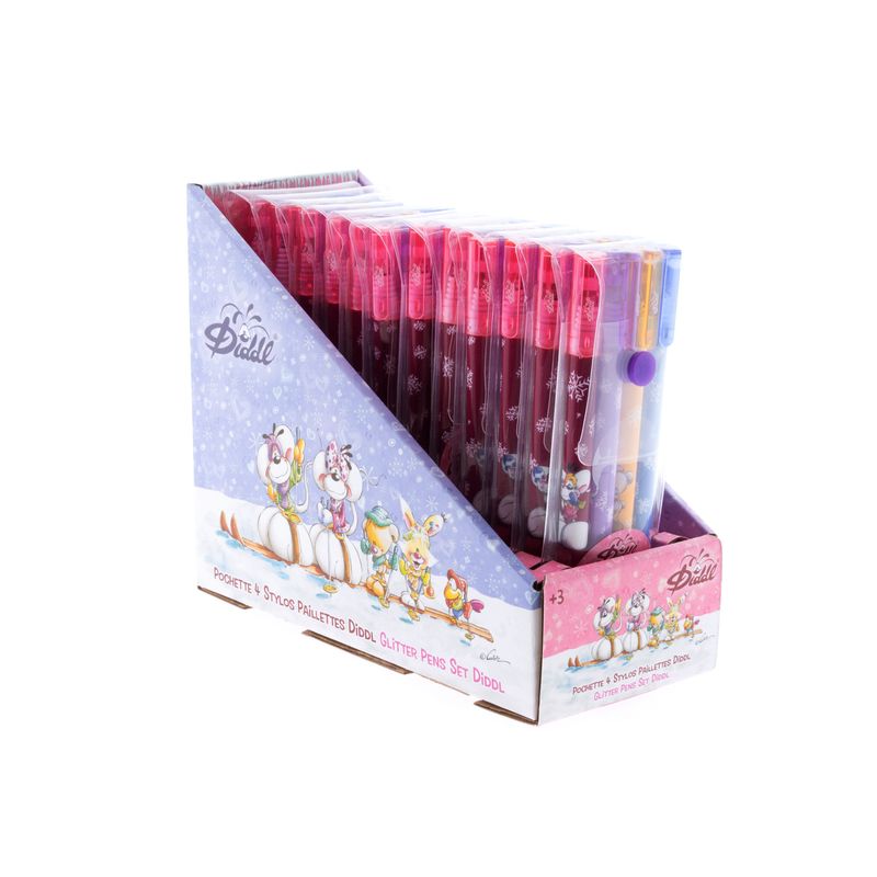 PRE-ORDER *** Diddl - Winter Edition 2026 - Set of 4 Glitter Pens (Release 30/10/2026)