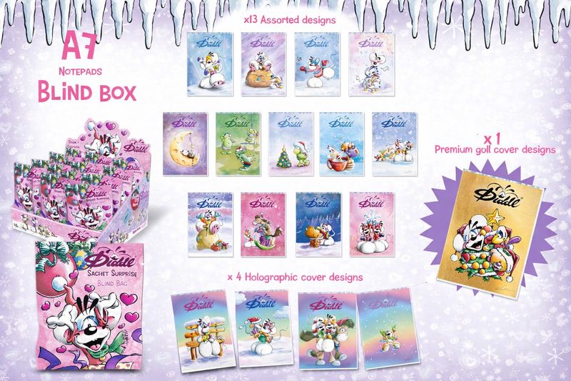 PRE-ORDER *** Diddl - Winter Edition 2026 - Blind Box Notebook A7 – Surprise Edition (Release 30/10/2026)