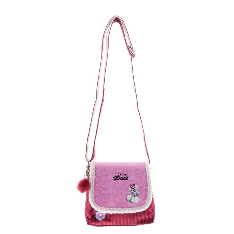 PRE-ORDER *** Diddl - Winter Edition 2026 - Diddl Crossbody Bag – Corduroy Shoulder Bag with Fur &amp; Pompon (WAVE 2 : 20/11/26)