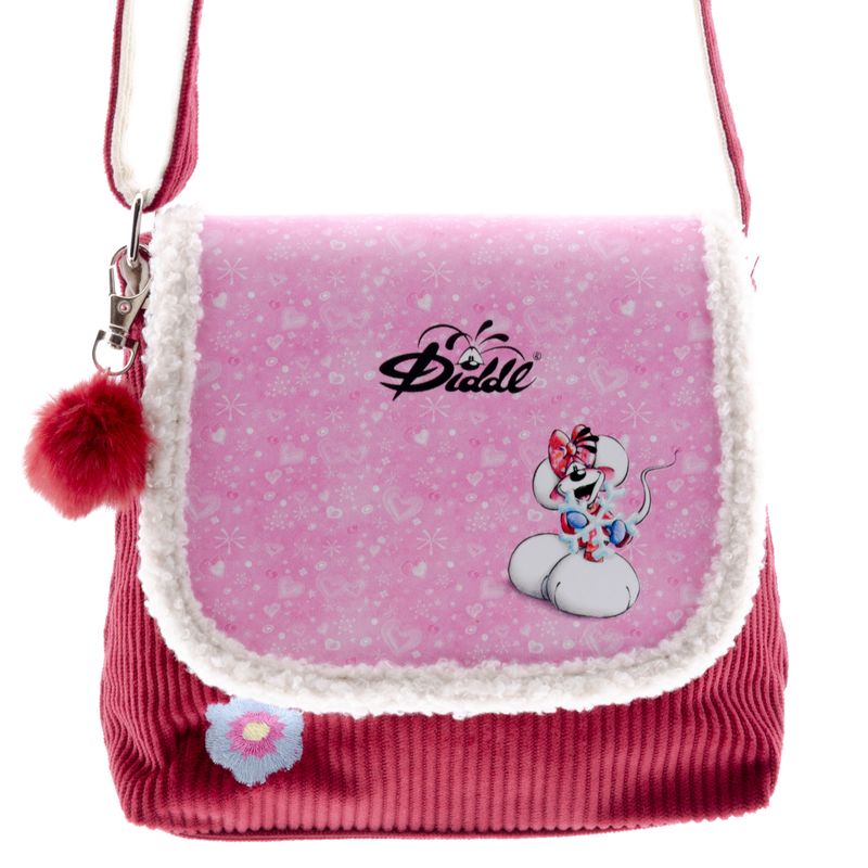 PRE-ORDER *** Diddl - Winter Edition 2026 - Diddl Crossbody Bag – Corduroy Shoulder Bag with Fur &amp; Pompon (WAVE 2 : 20/11/26)