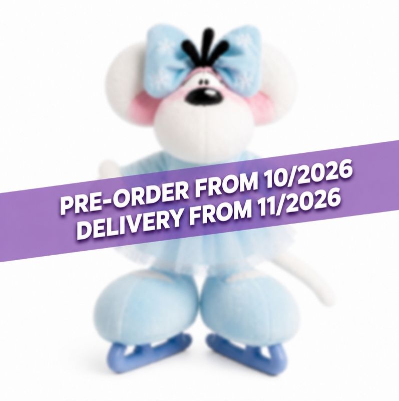 PRE-ORDER *** Diddl - Winter Edition 2026 - Diddlina Plush Toy 20 cm – Ice Skating Edition – Winter Cuddle Toy (Release 15/11/26)