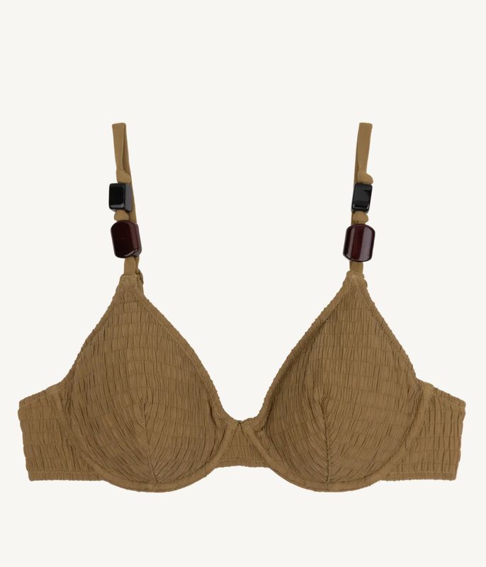 Love Stories - Romeo - Wired Bikini Top Bronze – Luxe Beugel Bikinitop met Optimale Ondersteuning