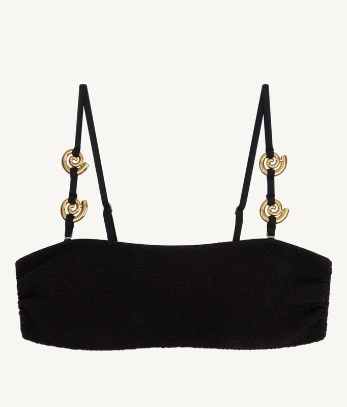 Love Stories - Bond Bandeau Bikini Top Zwart – Voorgevormde Bandeau Bikinitop met Afneembare Bandjesi Bovenstuk "Bond" - Zwart