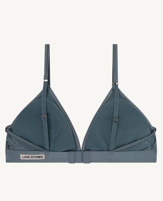 Love Stories - Darling Bralette Grijsblauw – Luxe  Kanten Triangel BH