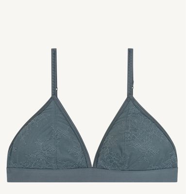 Love Stories - Darling Bralette Grijsblauw – Luxe  Kanten Triangel BH