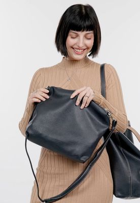 Emily &amp; Noah - Shopper "Eva" - Blauw - * REVERSIBLE *