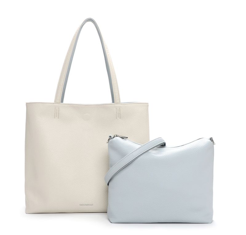 Emily &amp; Noah - Shopper "Eva" - Lichtblauw - * REVERSIBLE *