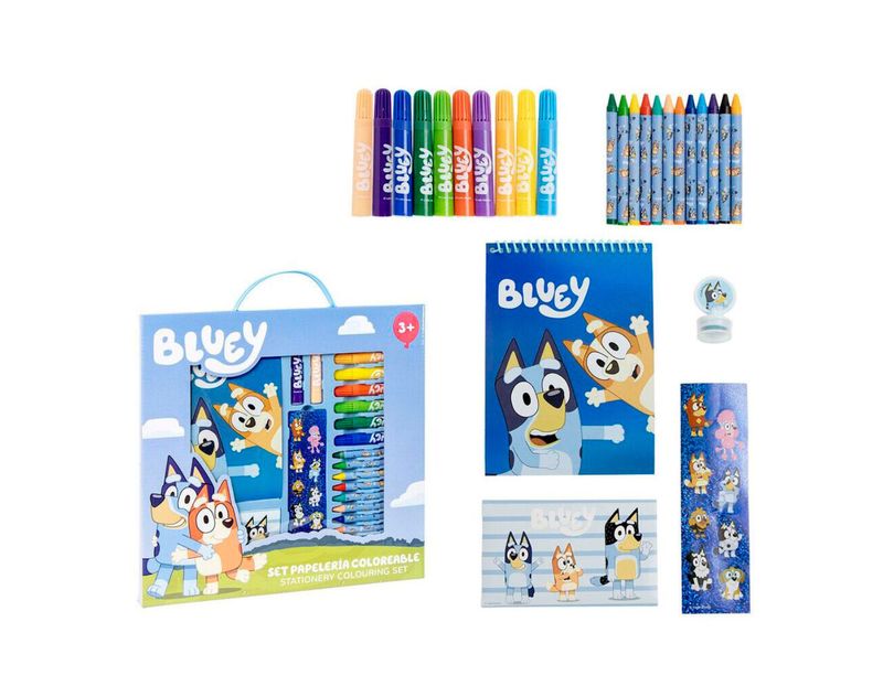 Bluey - Colouring stationery set