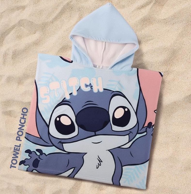Stitch - Poncho Microfiber - Voorzijde Stitch - Acherzijde Angel