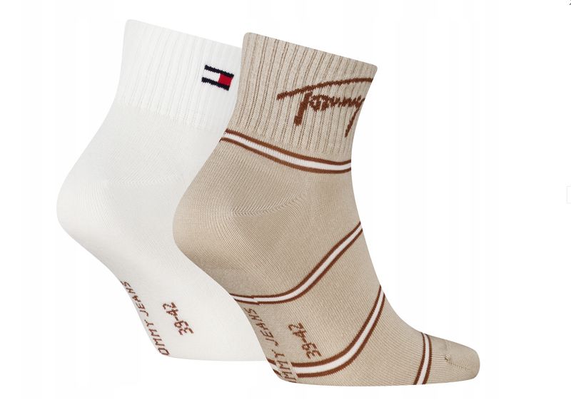 Tommy Jeans - Duopack Unisex Sokken - Sand