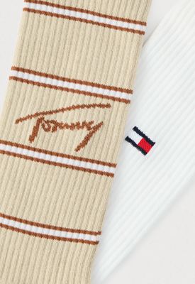Tommy Jeans - Duopack Unisex Sokken - Sand/white  - Betoense streep