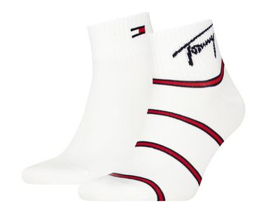 Tommy Jeans - Duopack Unisex Sokken - Wit - Bretoense streep