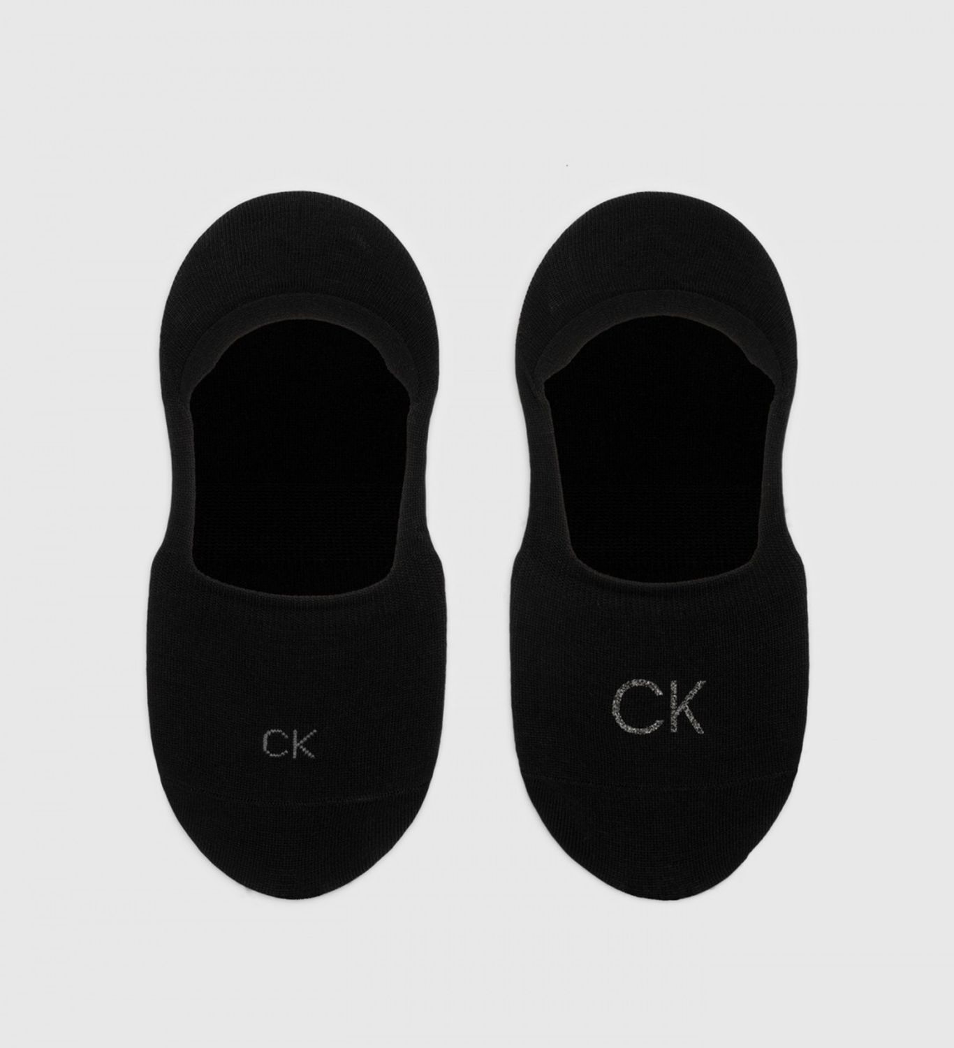 Calvin Klein  - 2 Pack Footie - Shiny logo - zwart