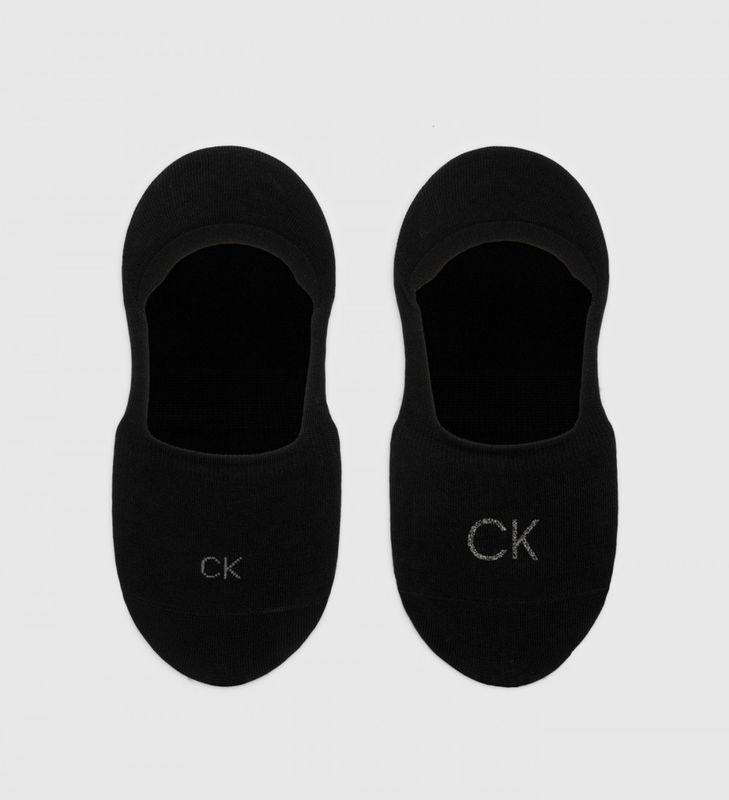 Calvin Klein  - 2 Pack Footie - Shiny logo - zwart