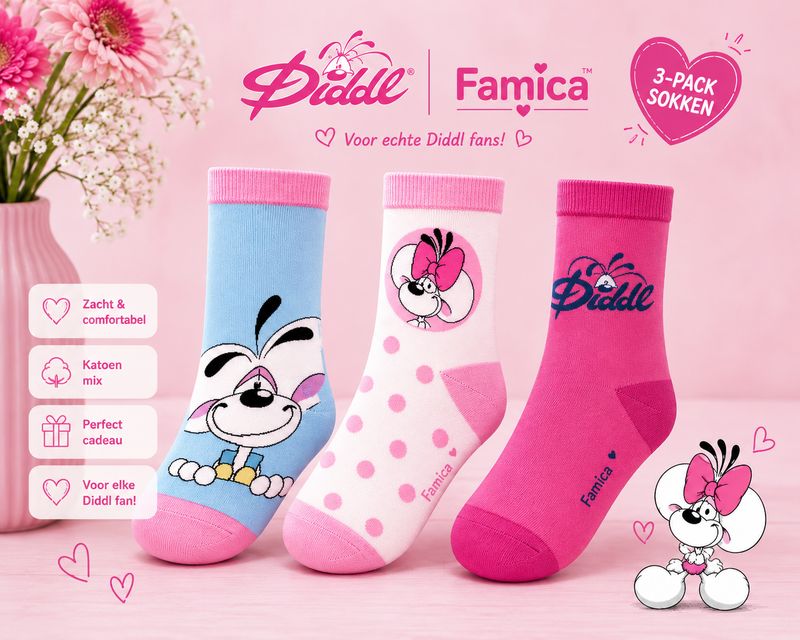 Diddl – 3-Pack Socks – Color 2 PRE-ORDER 05/09/2026