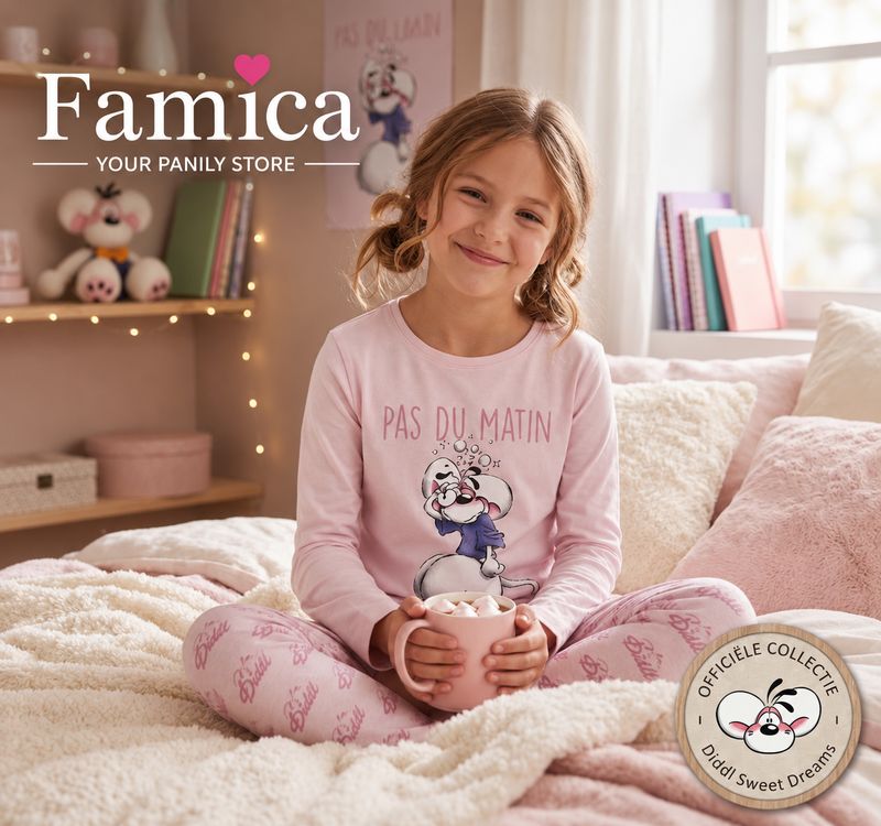 Diddl – “Pas du Matin” Pyjamas – Long Pyjama Set – 100% Cotton PRE-ORDER 05/09/2026