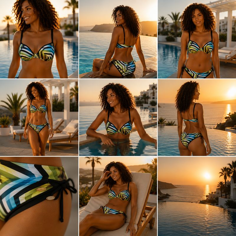 Sunflair - Bikini Set - Multicolor Geometrische Print | Spacer Cups met Beugel