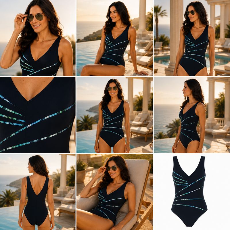 Sunmarin - Chloorbestendig Badpak - Dark Navy