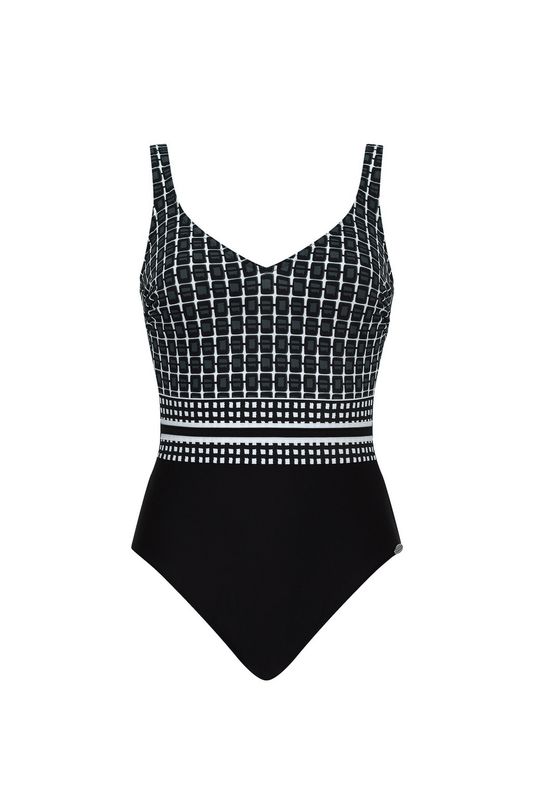 Sunflair - Corrigerend Badpak  - Zwart/Wit | Soft Cups &amp; Verstelbare Schouderbanden