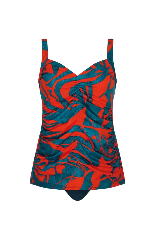 Sunflair - Tankini Rood Petrol | Flatterende Pasvorm &amp; Comfortabele Ondersteuning