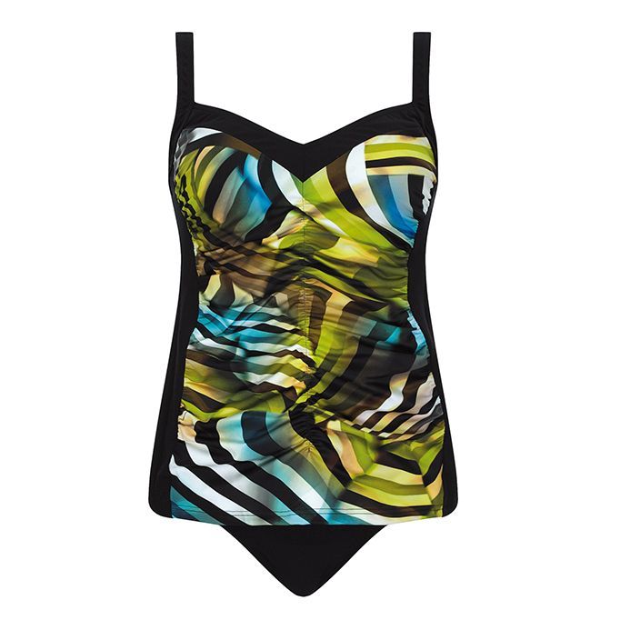 Sunflair -  Tankini Groen-Blauw | Luxe Pasvorm met Corrigerend Effect