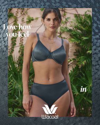 Wacoal Back Appeal  Beugelbh | Dark Slate | Gladde T-Shirt BH met Rugverstevigend Effect