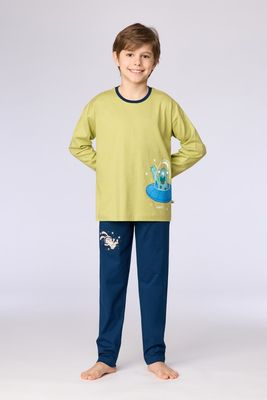 Woody - Jongens/Heren Pyjama - Groen