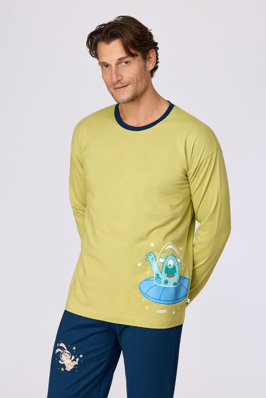 Woody - Jongens/Heren Pyjama - Groen