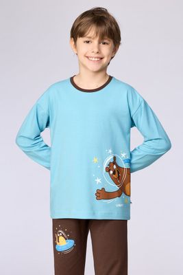 Woody - Jongens/Heren Pyjama - Blauw
