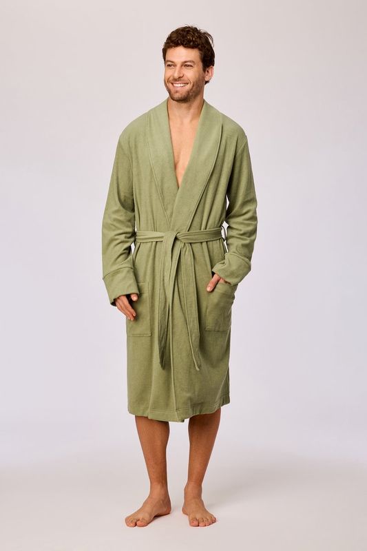 Woody - Heren Badjas - Kaki Groen