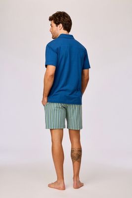 Woody - Heren Pyjama -Donkerblauw