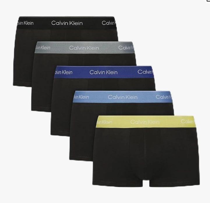 Calvin Klein - 5-Pack Low Rise Boxershorts - Zwart Met Gekleurde Band