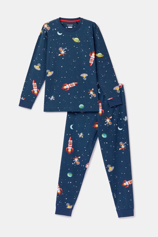 Woody - Jongens Pyjama - Galaxy All Over