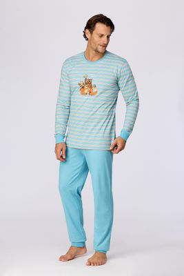 Woody - Jongens Pyjama - Blauw Gestreept