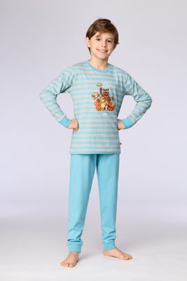 Woody - Jongens Pyjama - Blauw Gestreept